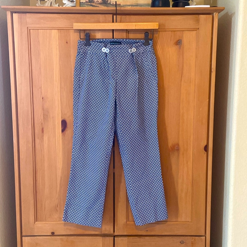Cynthia Rowley Pencil Pants. Geometric. XS New Without Tags. Viscose. Stretch.